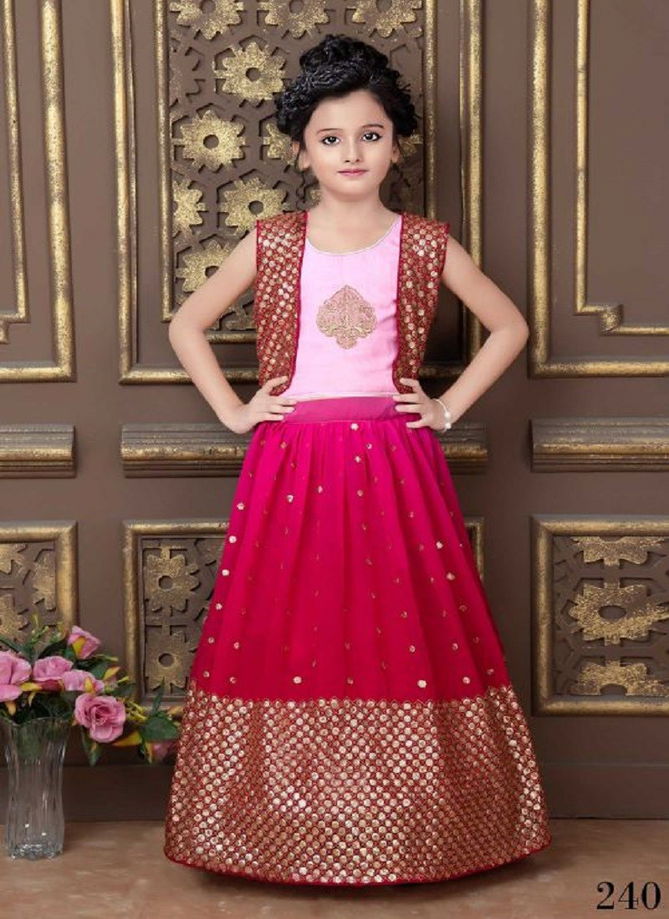 Pink Colour Aaradhna 33 Exclusive Wedding Wear Kids Lehenga Collection 240